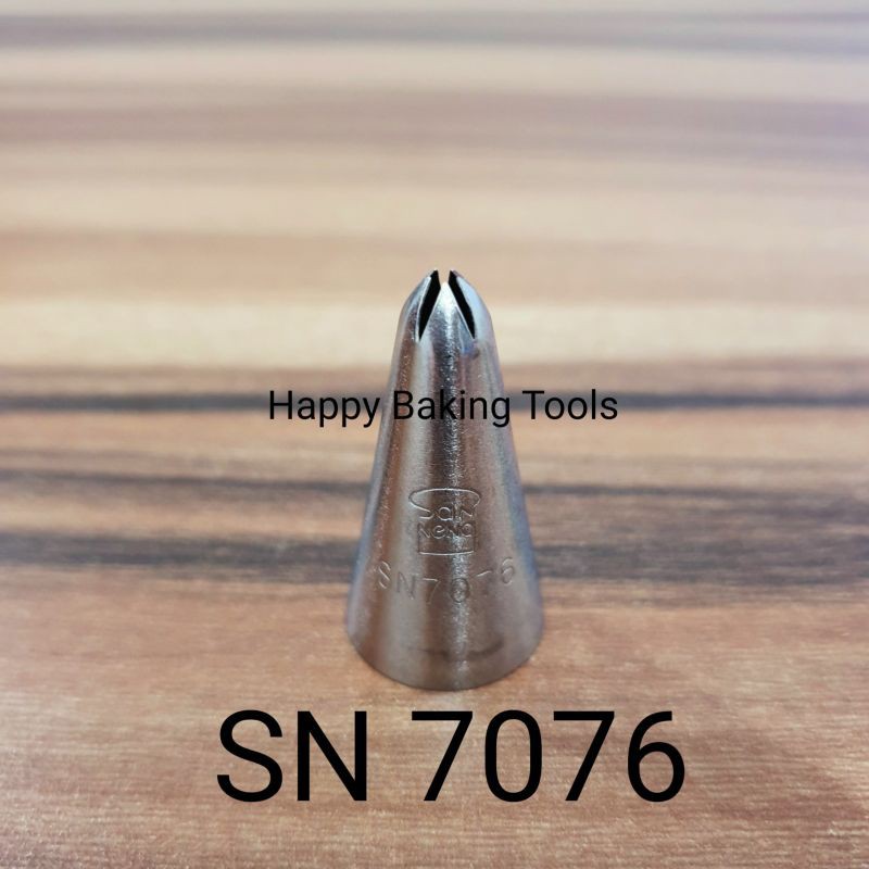 San Neng pastry tip SN7076, spuit sanneng open star original, spuit bintang sanneng original