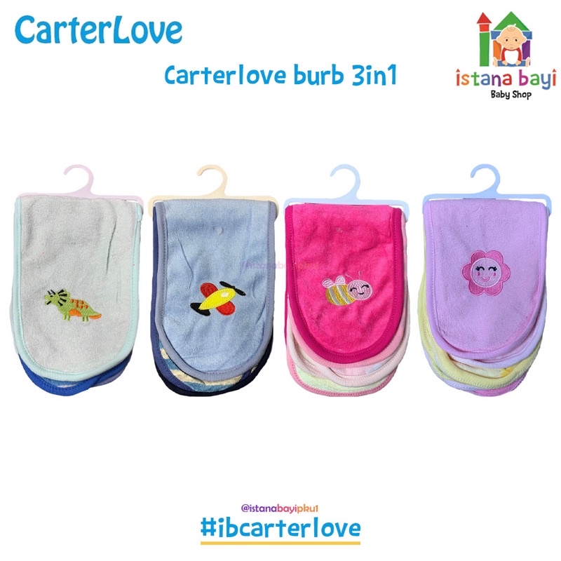 Carterlove Baby Brup/tatakan iler/Bibs bahan Handuk Isi 3 5368-2