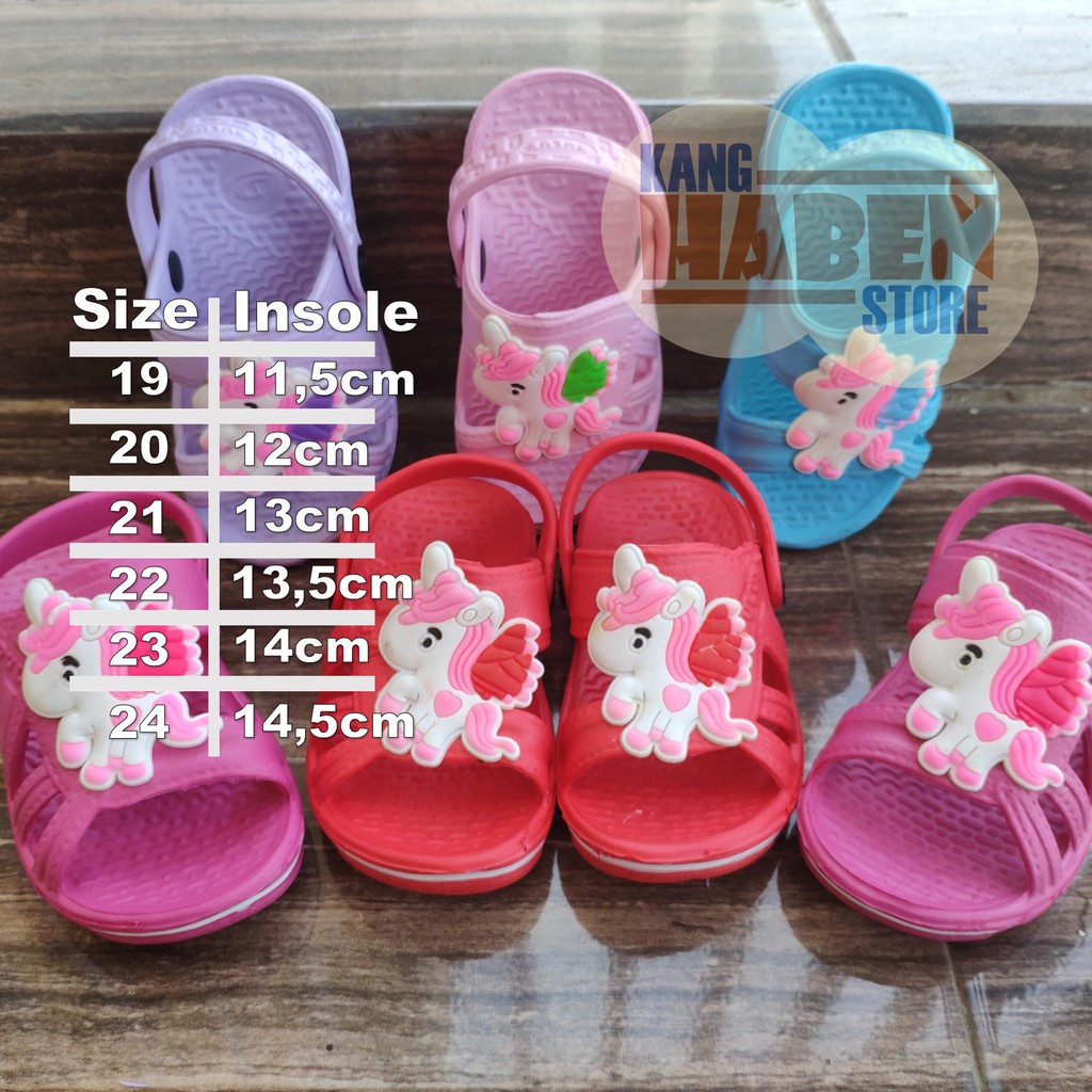 271EP Sandal Kokop Tali Anak Bayi Perempuan Karakter Kuda Poni Original Dulux