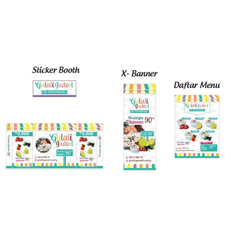 

Sticker Paket Usaha Makanan Kekinian Cutom