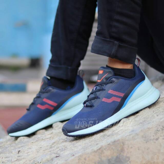SEPATU SNEAKERS PIERO MONZA - BLUE/SALMON