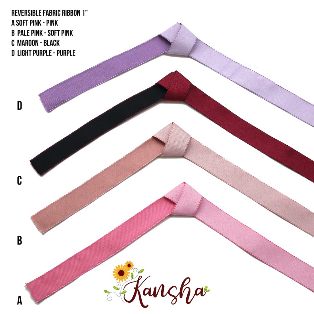 

TOKO MGK-Pita kain 2 warna/ reversible ribbon