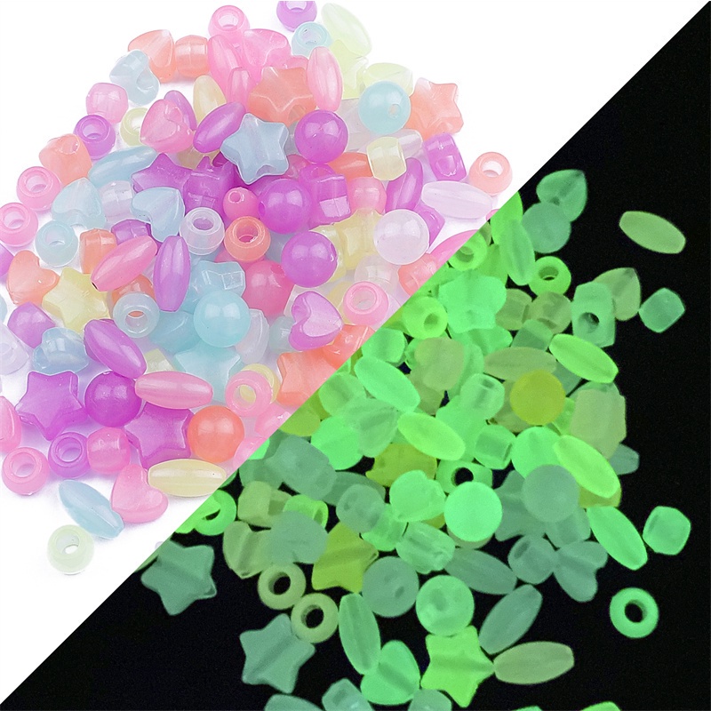 Mix Size 64-158Pcs Strong Luminous Beads Glow In The Dark Fishing Loose Spacer Beads for Jewellery Marking DIY Necklace Bracelet