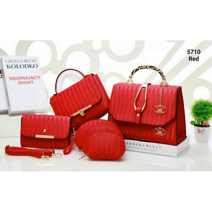 Tas Kerja Wanita / Handbag / Shoulder Bag Tas Prada Import Set P5710