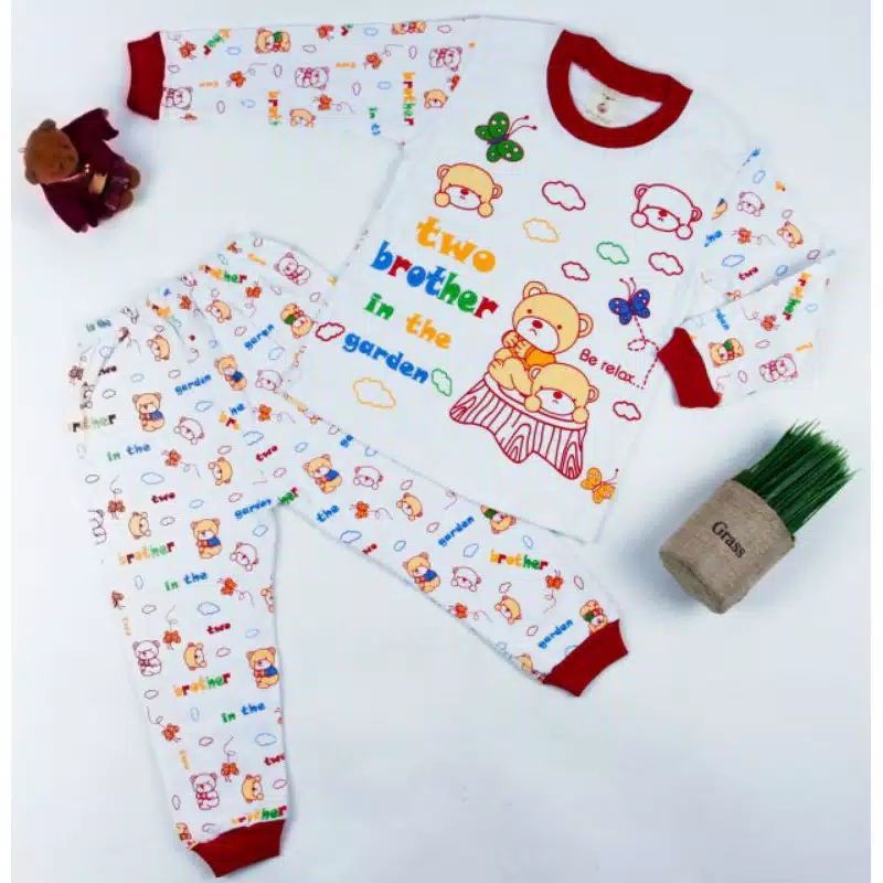 [3.3 Bundle Deals] SETELAN BAJU ANAK PEREMPUAN 2 3 TAHUN MOTIF CAR AND I LOVE FRIENS