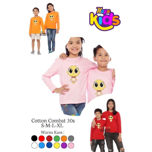 Hayu Kids - Kaos Anak Lengan Panjang Shinbi House Chimmy - Cotton Combat 30s S,M,L,XL