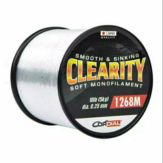 Senar Nylon Cordial CLEARITY 1/8 Spool | warna  clear