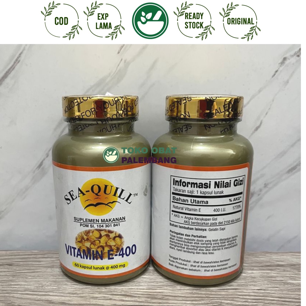 SEA QUILL VITAMIN E 400IU 60 KAPSUL LUNAK SEA-QUILL VITAMIN E 400 IU