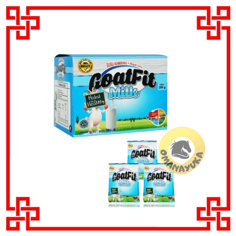 

Susu Kambing Ettawa GOATFIT Goat fit Milk Plus Royal Jelly isi 10 sachet ( Rasa Vanilla )