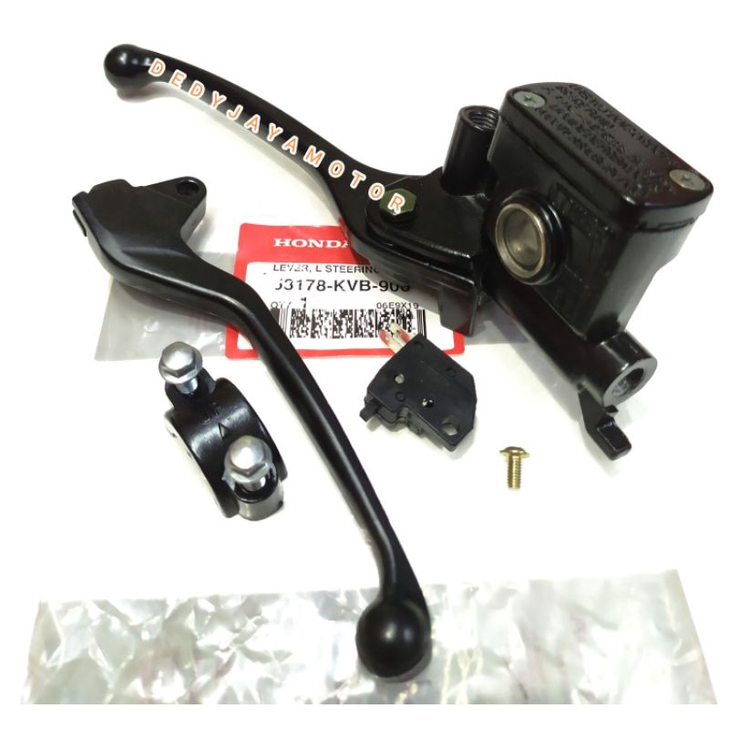 Master rem atas assy vario karbu hitam + Handle rem kiri Beat karbu Vario karbu master rem atas 1set (Hitam)