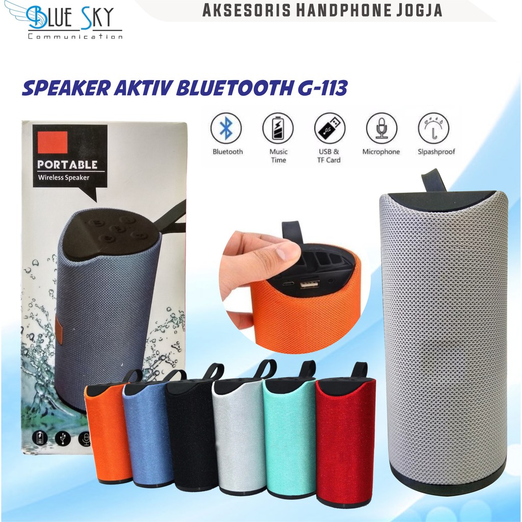 SPEAKER AKTIF BLUETOOTH G-113 WIRELESS PORTABLE SPLASHPROOF