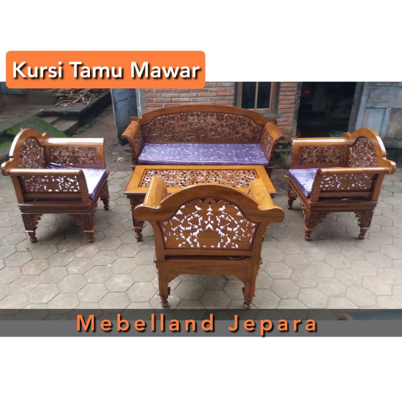 Kursi Tamu Mawar Jati, Kursi Tamu Ukir Jati, Kursi Tamu Jati Grade A, Kursi Ukiran Jati Jepara