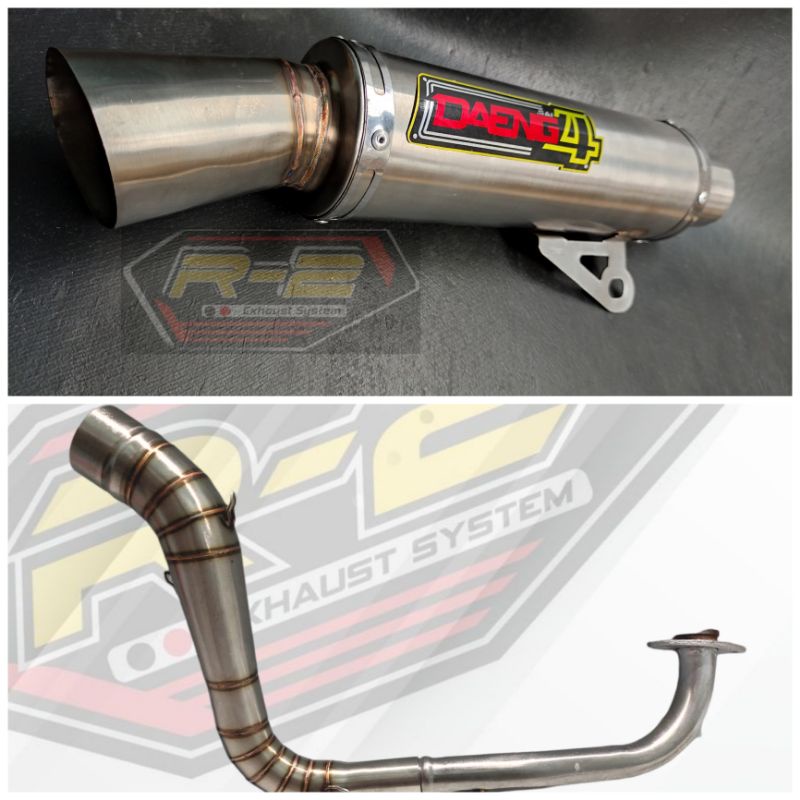knalpot DAENG 4 Leher tinggi  INLET 38 DAN 50 AEROX, NMAX, MIO, BEAT, VARIO125, VARIO150, AEROX OLD,