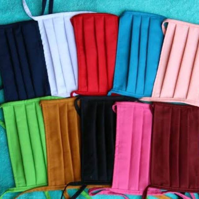 [MKH02] Masker Kain Polos Murah Meriah - Motif Random / Masker Hijab