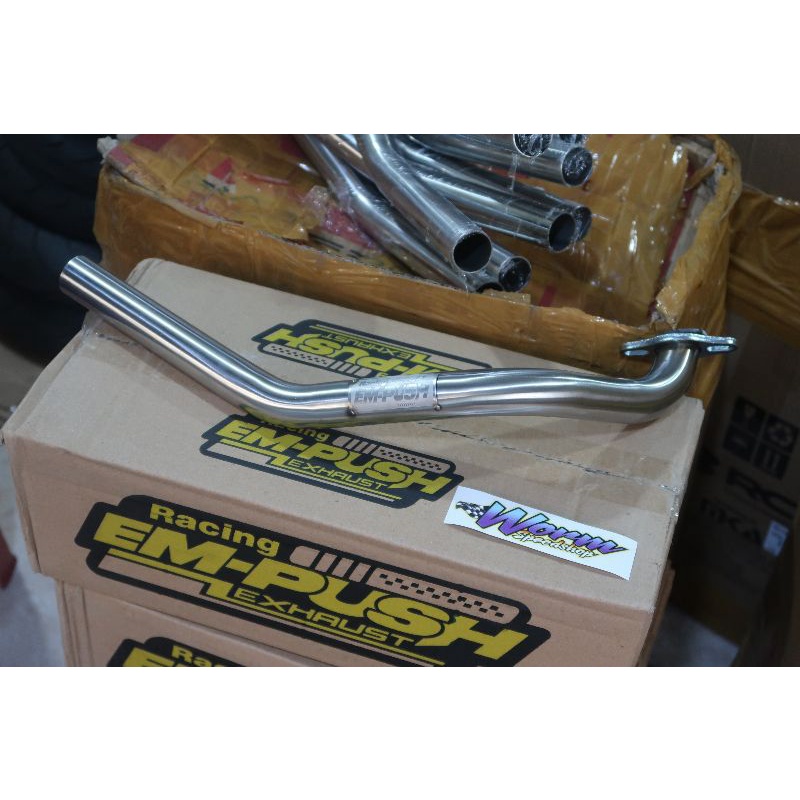 PIPA KNALPOT EMPUSH MP7 UKURAN DALAM 25.5 BAHAN STAINLESS REGULASI MP7 BARU BEAT, SCOOPY