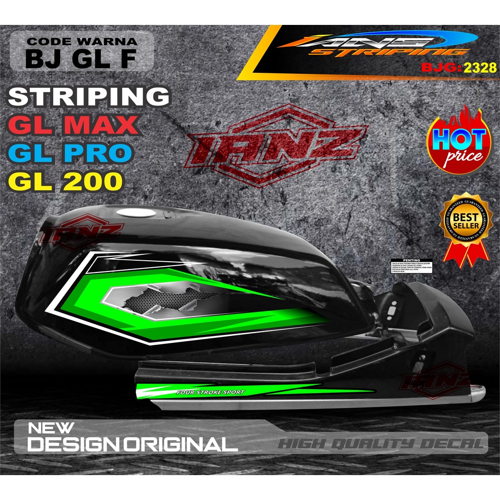 VARIASI STRIPING GL PRO TERBARU / STIKER MOTOR GL TERMURAH / STRIPING MOTOR GL 100 / STIKER MOTOR