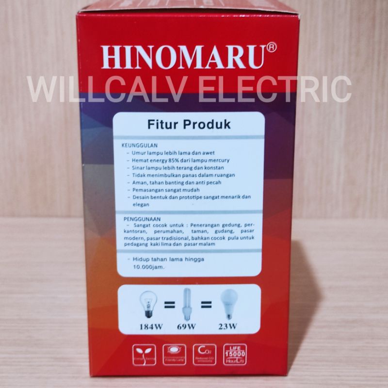 HINOMARU LAMPU LED BULB 23W 23 WATT CAHAYA PUTIH / LAMPU LED HINOMARU 23W 23 WATT BULB CAHAYA PUTIH