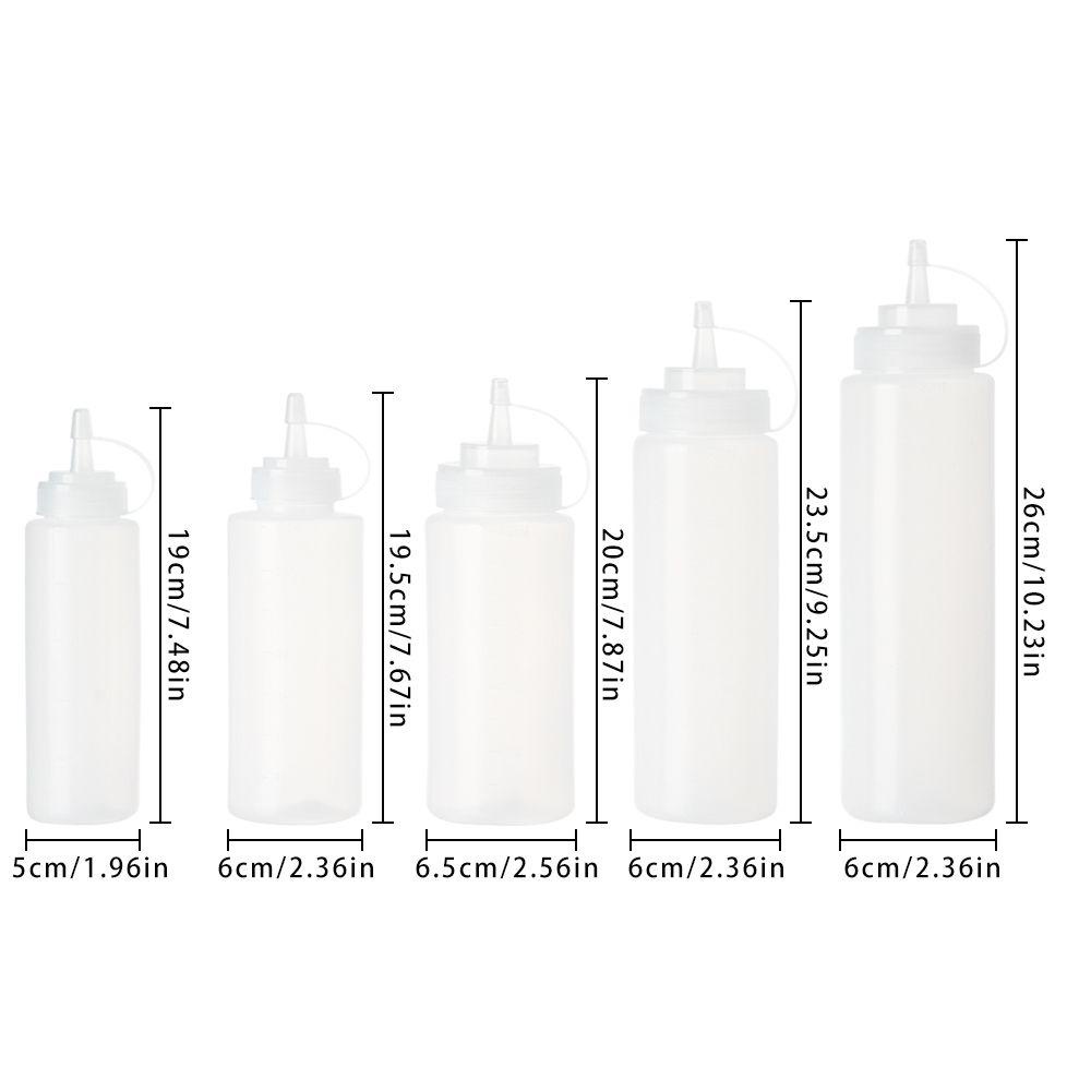 Solighter Squeeze Sauce Bottle Alat Dekorasi Bumbu Plastik Storage Tank Condiment Botol Pencet