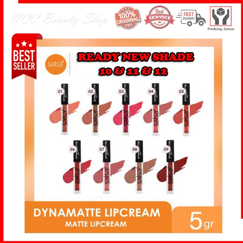 * NCC * Salsa Lipcream Dynamatte Matte Lip Cream Pewarna Bibir - Long Lasting Waterproof