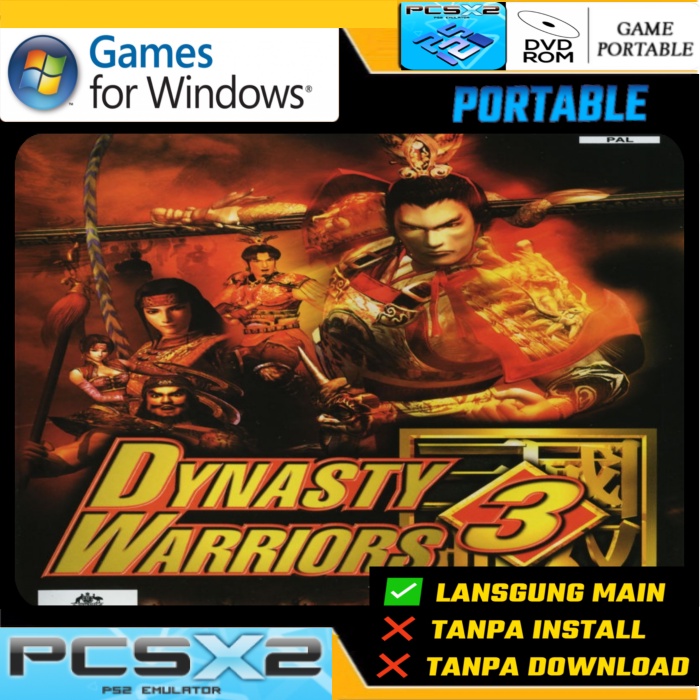 GAME PC DYNASTY WARRIOR 3 PORTABLE PCSX2 EMULATOR PS2 PC LAPTOP