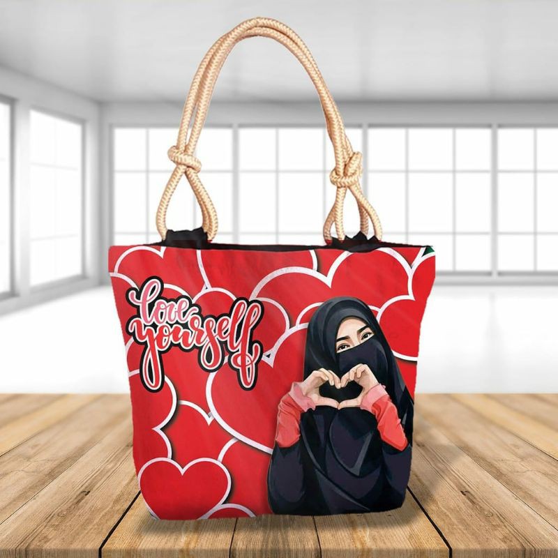 TAS MUSLIMAH MURAH TOTEBAG TALI SUMBU TAS KEKINIAN TERBARU
