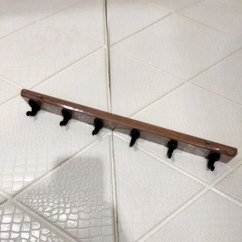 Gantungan Baju Cantolan Tas Kapstok Capstok Kayu Hanger Handuk Dinding Pintu Kamar Mandi