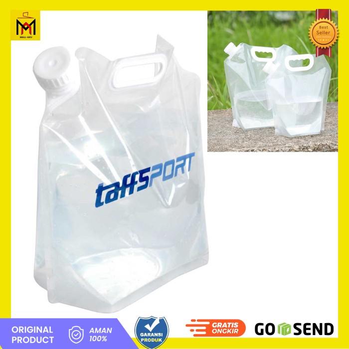 Kantong Penyimpan Air Jerigen Plastik Lipat Portable Water Bag 5 Liter