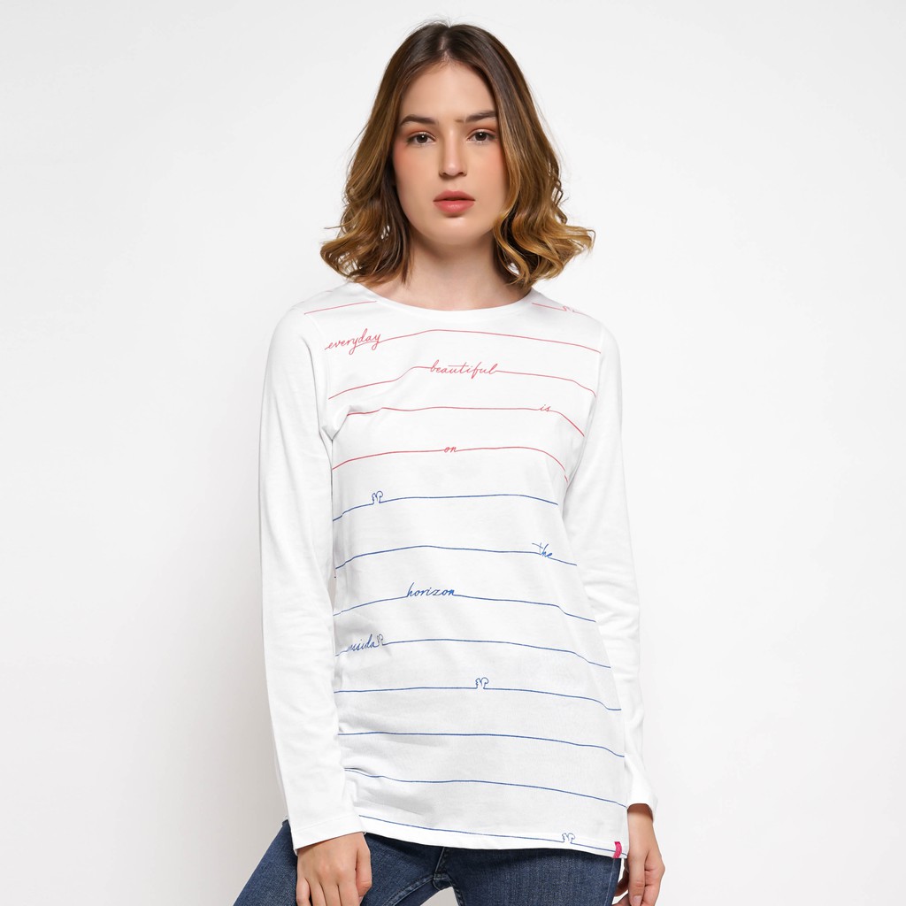 Baju Kaos Lengan Panjang Wanita Cressida - EOKC.P12059 DAILYDOTS