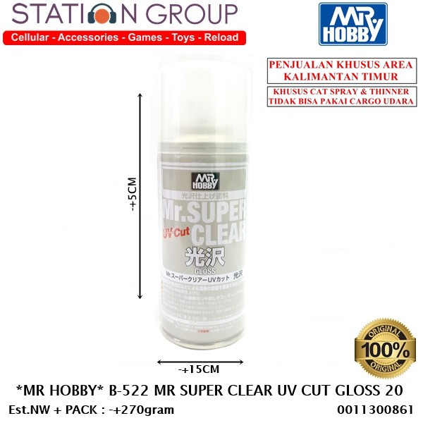 MR HOBBY B-522 MR SUPER CLEAR UV CUT GLOSS 20