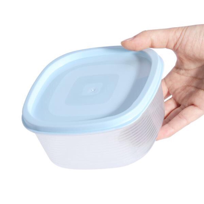 SAMONO 3pcs Kotak Makan Transparan Food Grade Anti Bakteri Food Container Silikon SFKB001 Biru