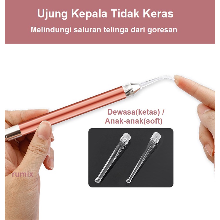 8PCS Set Alat Pembersih Korek Kuping Telinga Stainless Steel Paket Pembersih Kotoran Portable