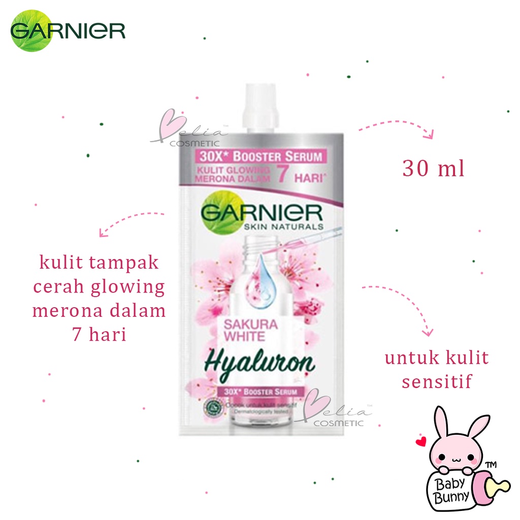 ❤ BELIA ❤ Garnier Serum Sakura White Hyaluron 30x Booster Serum 7.5mL | 30mL (✔️BPOM)