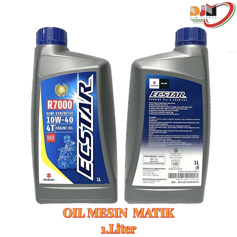 Oil Suzuki SGO ECSTAR R7000 10W-40 MB Semi Syntetic Matik