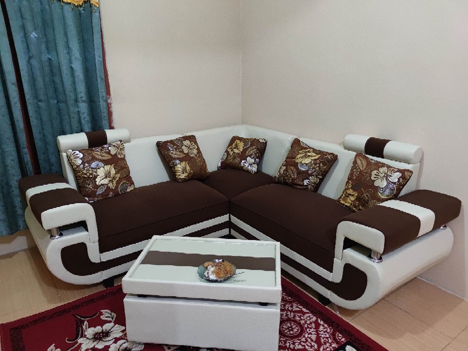 Sofa L Sudut Davinci + Meja (harga Obral)