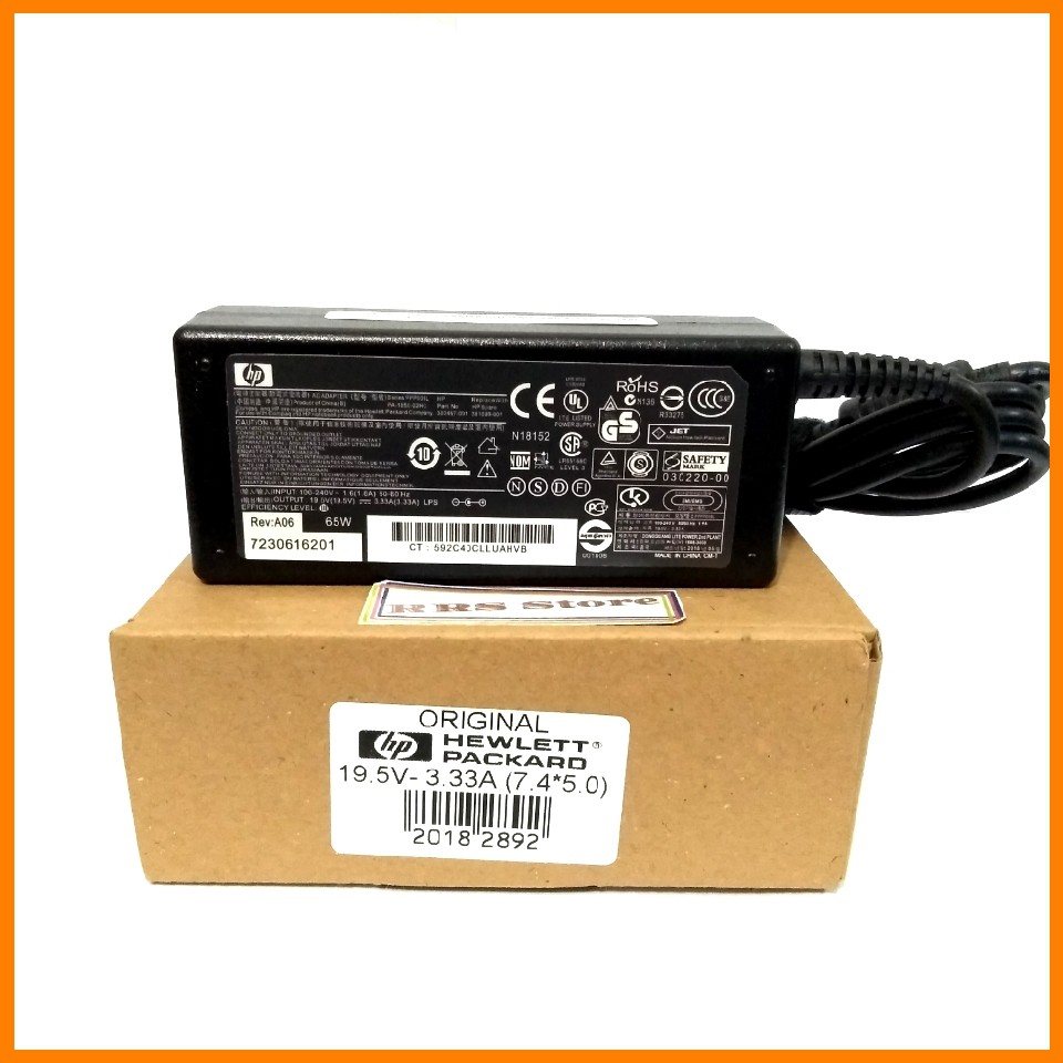 Adaptor Charger Laptop HP 19.5V-3.33A DC 7.4 X 5.0mm Pin Central Jarum | Adaptor Laptop hp original