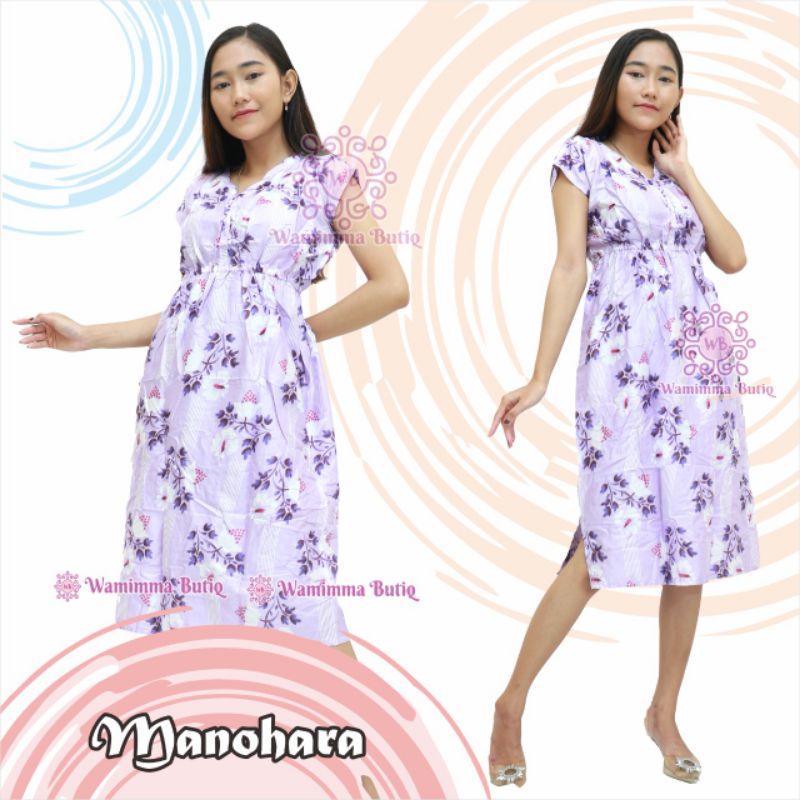Daster Manohara Bali Daster Karet Pinggang Daster Kekinian Daster Viral Daster Manohara Panjang-Amora-Ungu