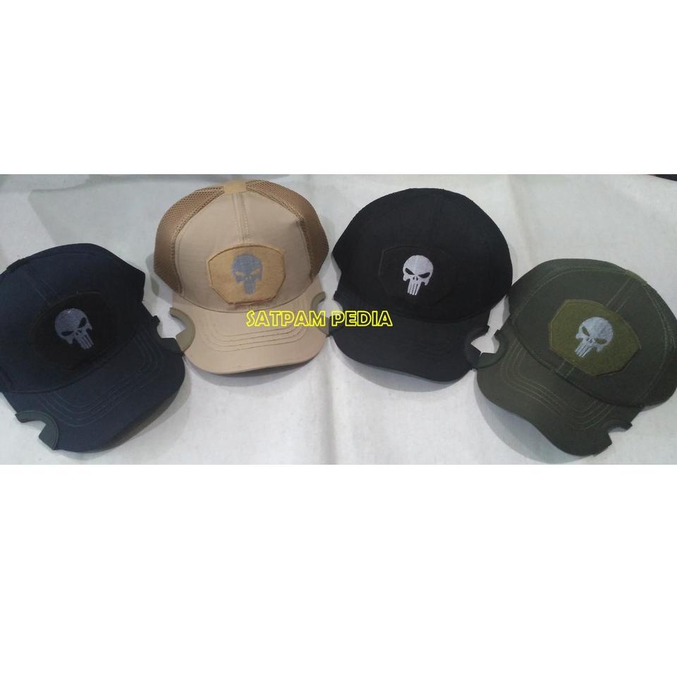 Impor Terbaru Topi Kanvas Jaring Logo Punisher - Topi Pria Logo Punisher d43♔