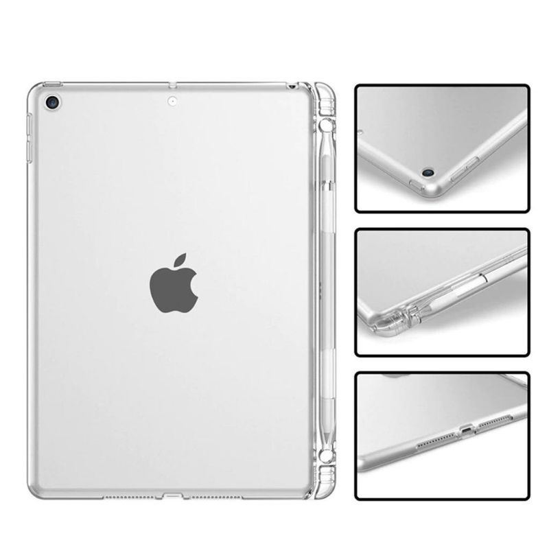 Ipad Mini 6 2021 Silikon Bening + Tempat Slot Pencil Stylus