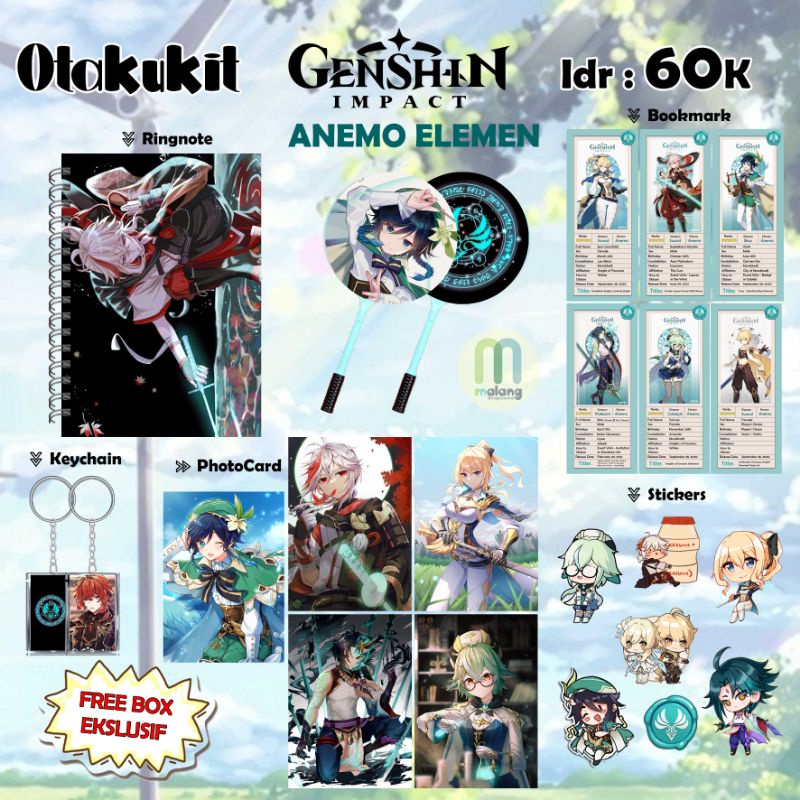 

GENSHIN IMPACT ELEMEN ANEMO OTAKU KIT ANIME MERCH MURAH