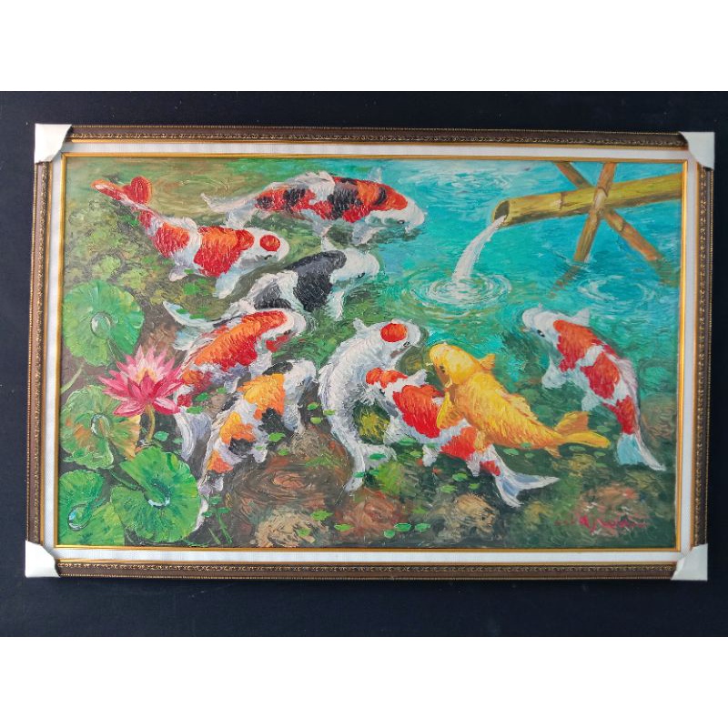 lukisan ikan koi minimalis