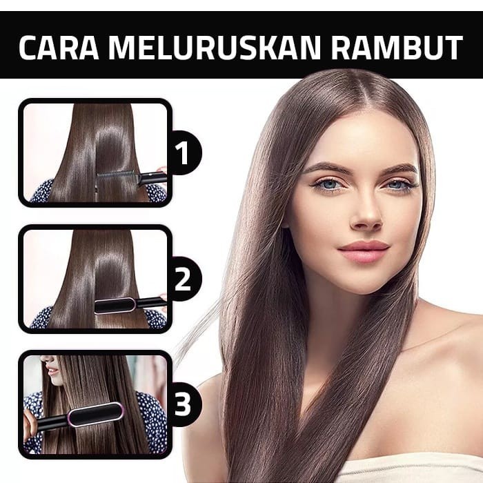 [CEV] Catok Sisir 2in1 Pelurus Rambut Hair Straightener Curler