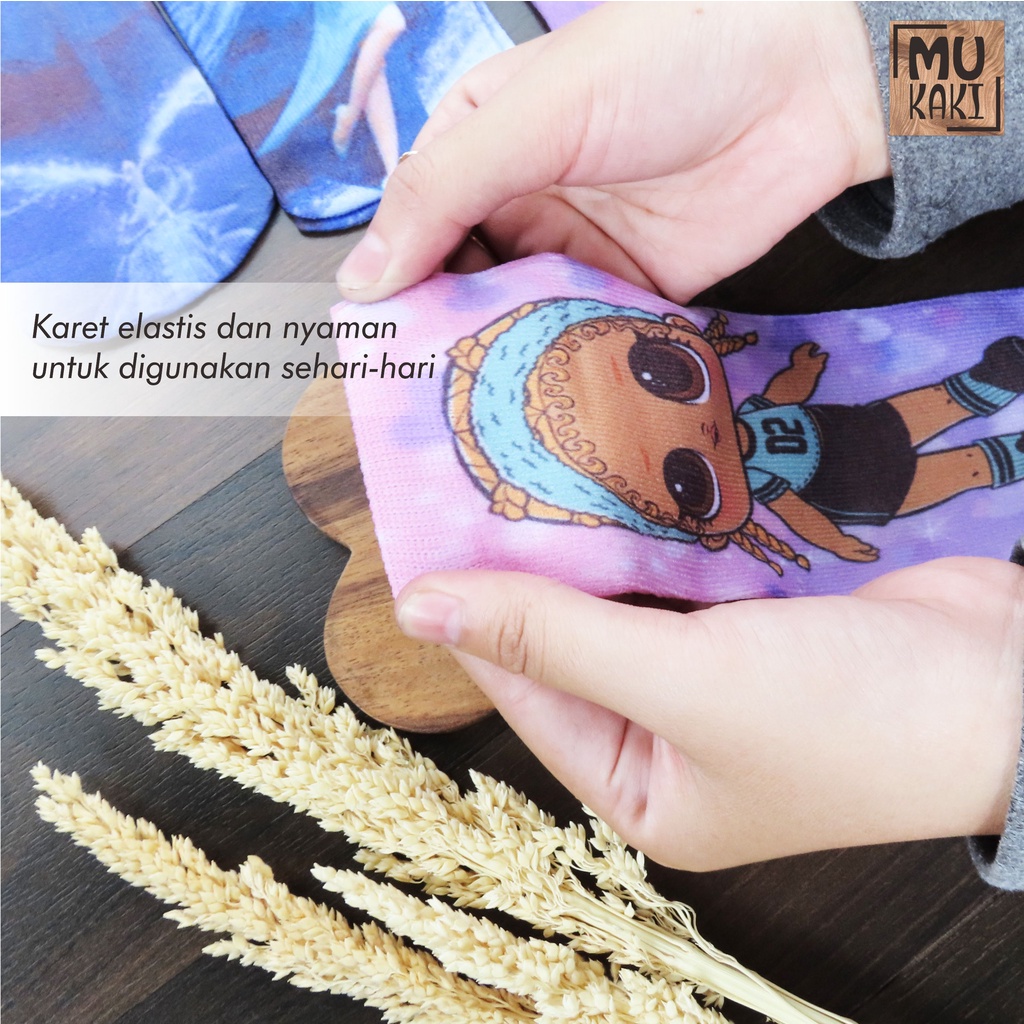 Kaos Kaki Printing Anak Karakter Murah Mukaki D