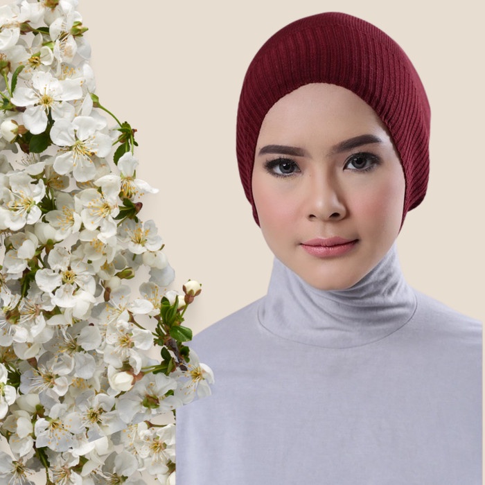 HIJAB-CIPUT RAJUT JUMBO PREMIUM POLOS ANTI PUSING KUPLUK ANTI BUDEG - Maroon
