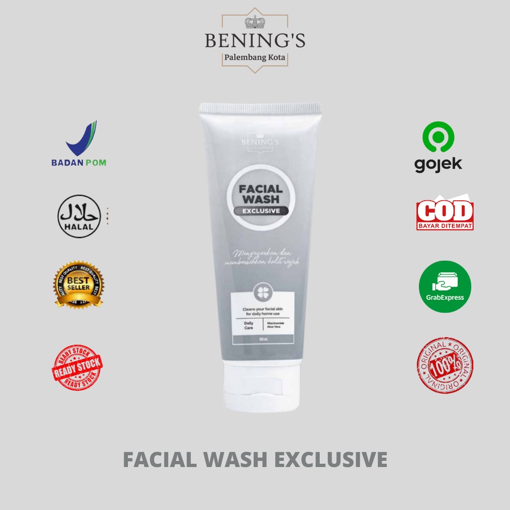 BENINGS SKINCARE by DR.OKY PRATAMA / PAKET EXCLUSIVE/FREE MINI GOLD/MARCHANDISE BENING'S-FACIAL WASH