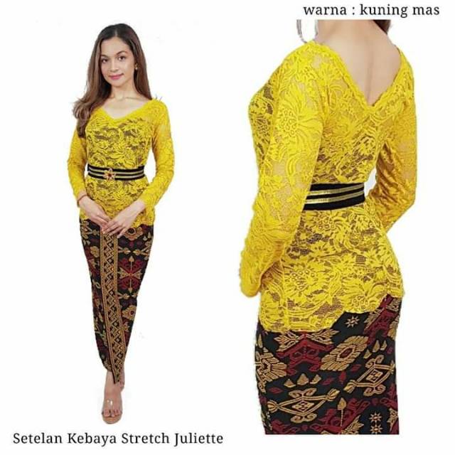 Setelan Kebaya Bali Strech Sabrina Motif Juliete