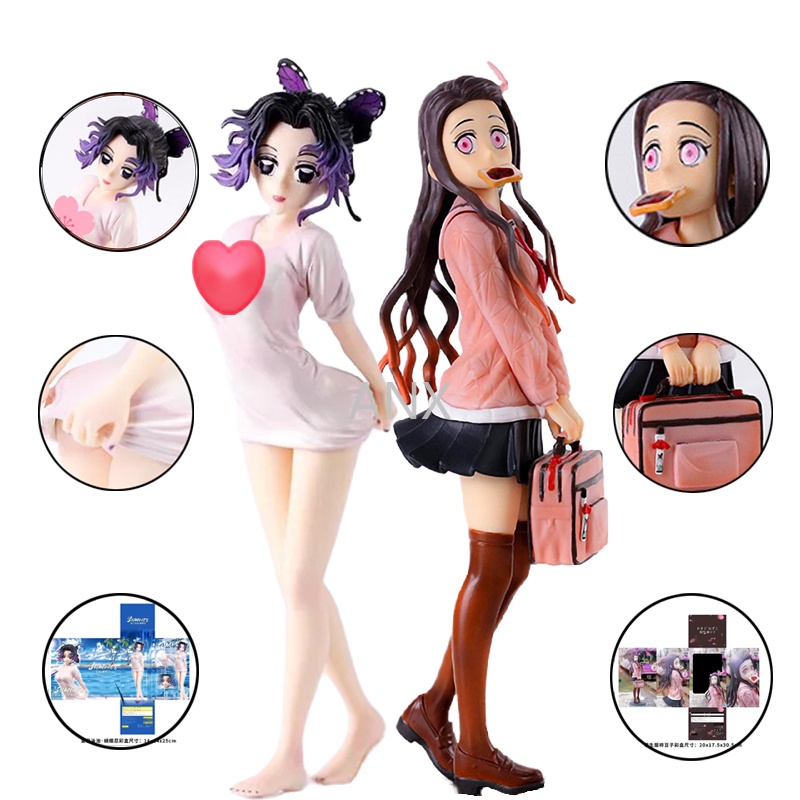 Mainan Action Figure Demon Slayer Kamado Nezuko Anime Kimetsu No Yaiba Seragam Sekolah Ukuran 27cm Untuk Hadiah