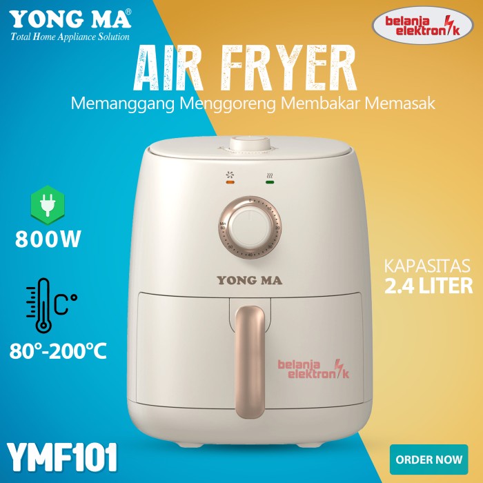YONG MA YMF 101 AIR FRYER MAGIC FRYER 2.4 L PENGGORENGAN TANPA MINYAK