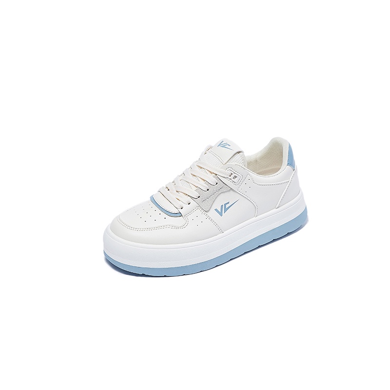 DENDEN.ID Sepatu Sneaker Putih Wanita Fashion Korea Sepatu Casual Kuliah Import-PUTIH BIRU