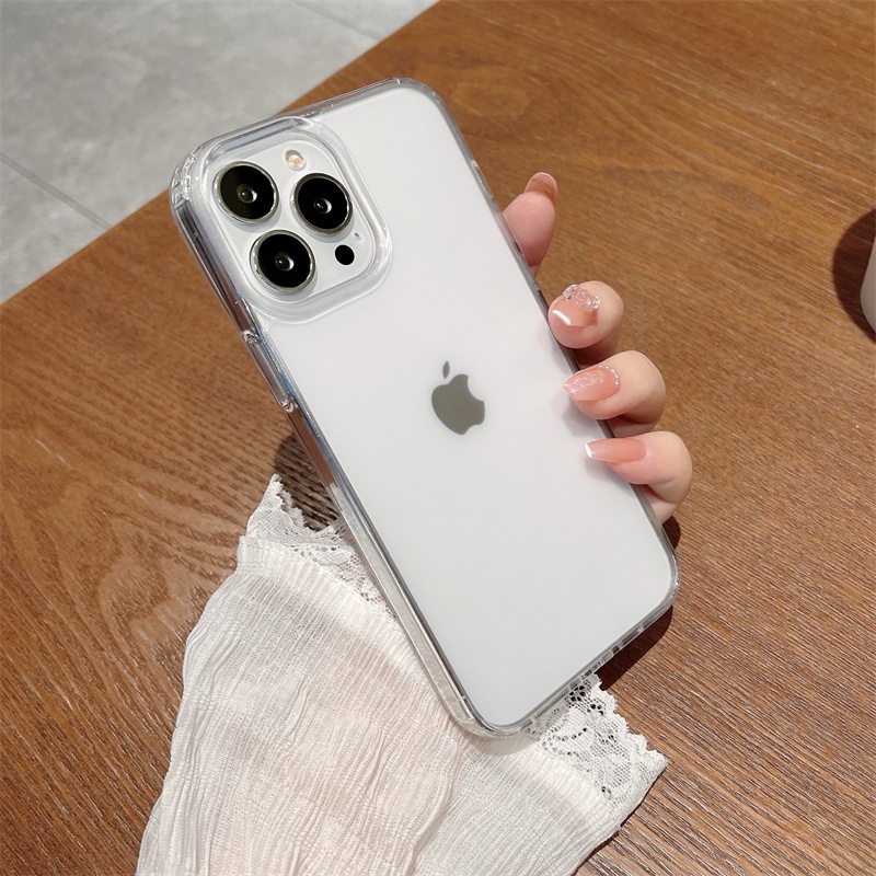 Case Bahan Akrilik tpu Transparan Anti Jatuh Tahan Banting Untuk Iphone 11 12 13pro Max X XS XR XSMAX 7 8 Plus