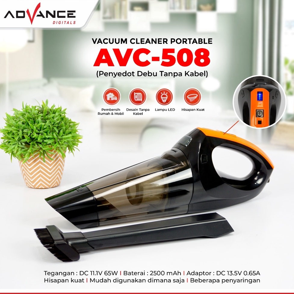 Advance Vacuum Cleaner Mobil Vacum Penyedot Debu Portable Wireless AVC 301 508 933